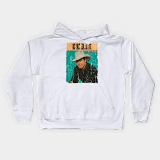 Chris Art drawing - Chris LeDoux #2 Kids Hoodie